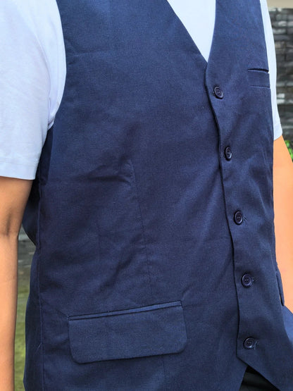 V Neck  Men's Vest Linen Suit Vest Summer Leisure Cotton Linen Waistcoat For Beach