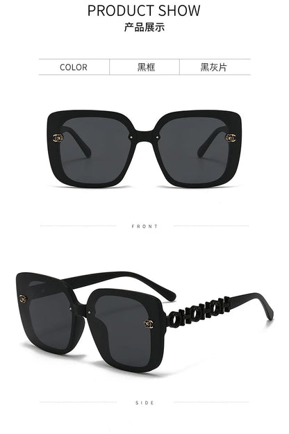 New Polarized Sun Glasses Women's High Sense Large Frame Versatile Sunglasses Street Shot Glasses Tide Light Luxury Sunglass