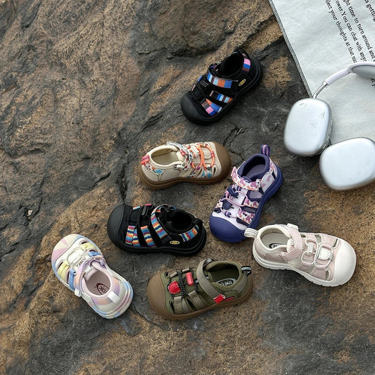 Children Mountain Functional Outdoor Breathable Sports Sandals Summer Baby Candy Color Anti-kick Sandals Boys Girls Beach Shoes