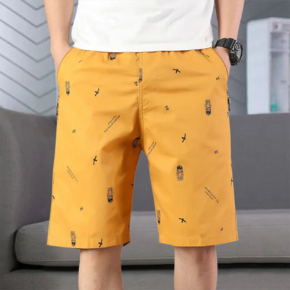 Men Light Weight Beach Shorts Summer Casual Sweat Shorts Baggy Sports Wide Leg Print Gym Running Shorts