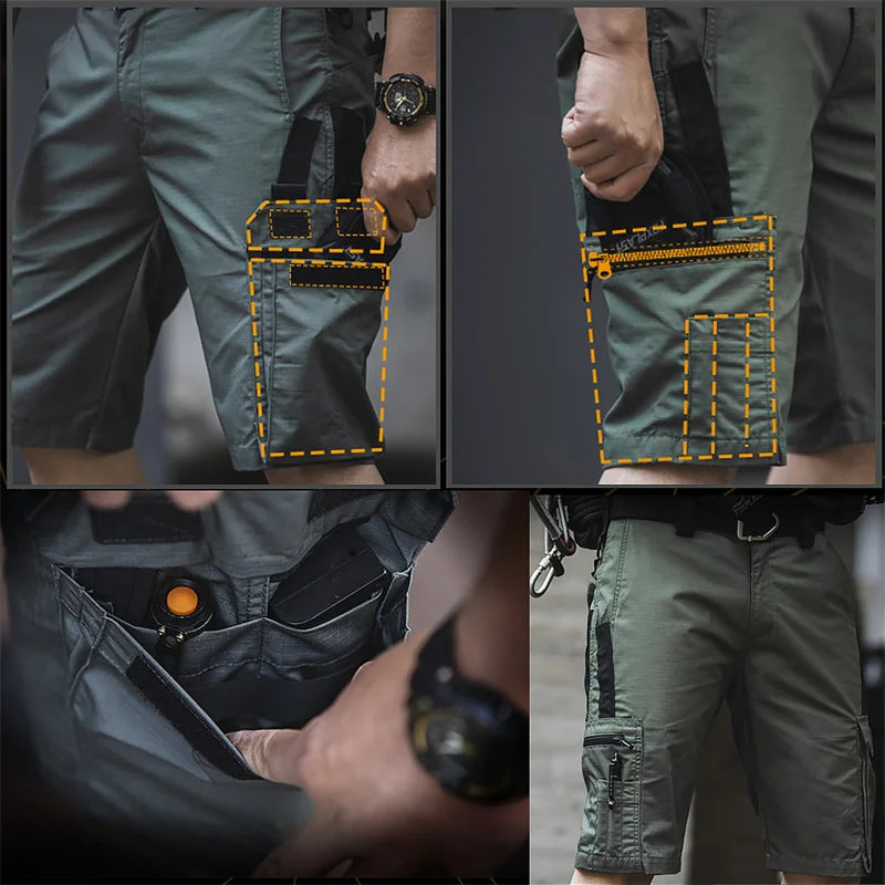 Tactical Camouflage Shorts Outdoor Work Pants Men's Multi-pocket Casual Cargo Short Pants Quick Dry Wear-resisting Shorts Male