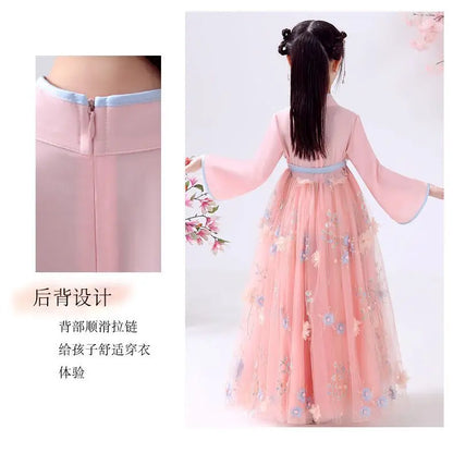 Summer Girls' Hanfu Dress Princess Costume Children's Dresses Kids Vintage Party Baby Girl Dress Cosplay Girls Clothes Vestidos