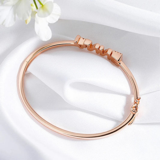 Bracelet personnalisé avec nom, lettres personnalisées, bijoux en argent sterling 925 pour femmes par Shiran Aloni