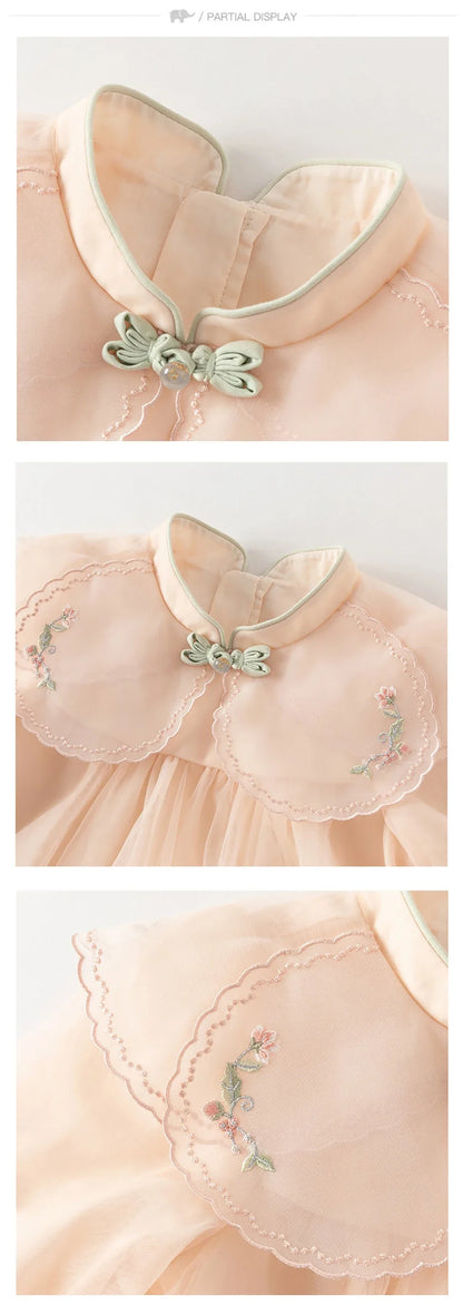 Children Mesh Dresses Girls Clothing Autumn Spring Baby Elegant Outdoors Dress Princess Party Long Sleeves DB1261009