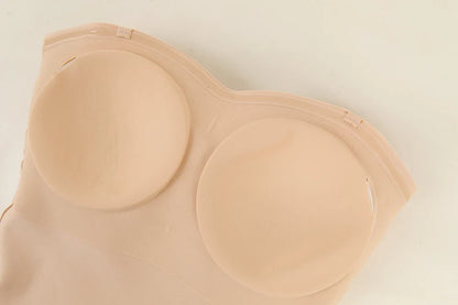 Large Size Strapless Thong Bodysuits Women Belly Control Full Body Shaper Adjustable Bust Removable Push Up Breast Underwear 4XL