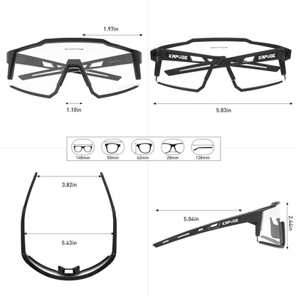 Photochromic Cycling Glasses UV400 MTB Clear Mountain Bike Transition Bicycle Sunglasses for Men Women Sports Eyewear