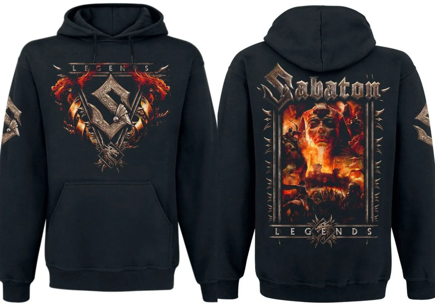 Sabaton Print Hoodies Women Men Heavy Metal Band Sweatshirts Thick Fleece Warm Soft Tracksuit Female Male Clothing Pullover Coat