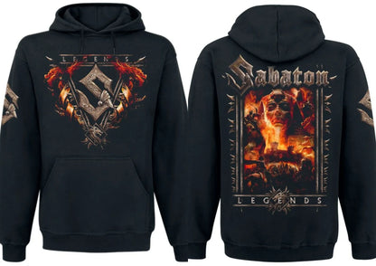 Sabaton Print Hoodies Women Men Heavy Metal Band Sweatshirts Thick Fleece Warm Soft Tracksuit Female Male Clothing Pullover Coat