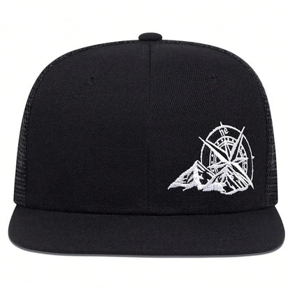Unisex Compass Mountain Embroidery Hip-hop Hats Spring Autumn Outdoor Adjustable Casual Baseball Caps Sunscreen Hat