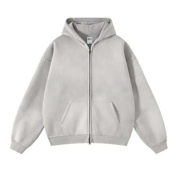 High Quality Luxury Apparel Street Wear Wholesale Euro US Size Spring Autum Full Up Zipper Washed Batik Dye Hoodie