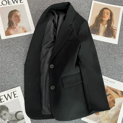 Coats for Women Solid Loose Blazer Woman Spring Autumn Jacket Korean Luxury Clothing In Promotion Outdoor Modern Bags Outerwears