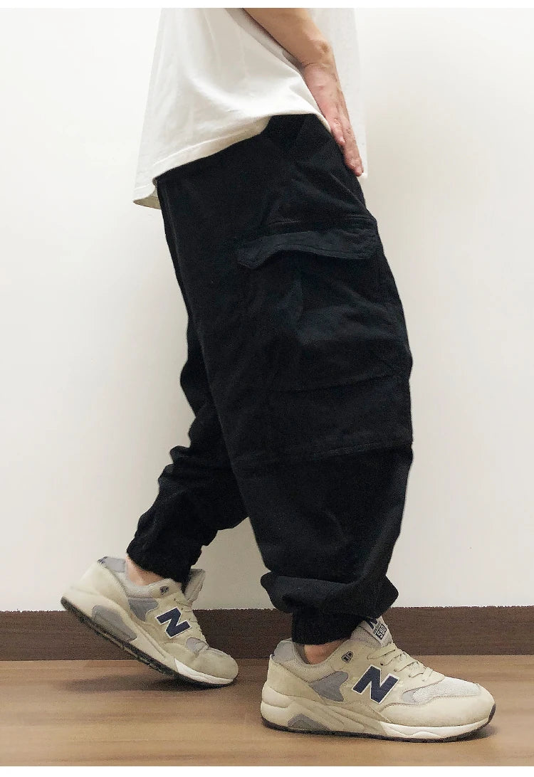 High Quality Japanese Streetwear Baggy Cargo Pants Hip Hop Men'S Clothing Plus Size Casual Jogging Pants Harajuku Trousers Male