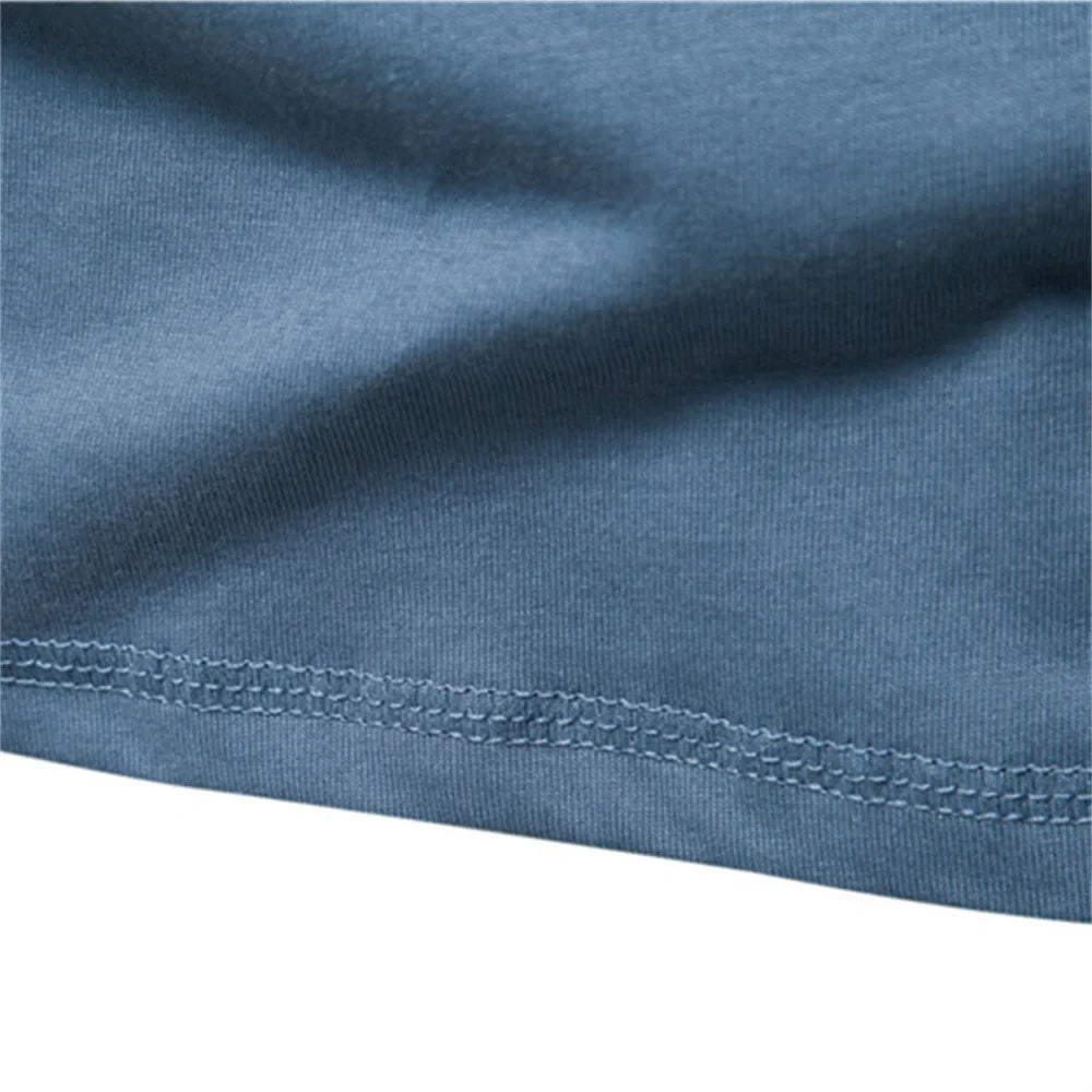 Men's Long Sleeve Button Down T-Shirts Autumn Henley Collar Casual High Quality 100% Cotton Crew Neck Mens T Shirts