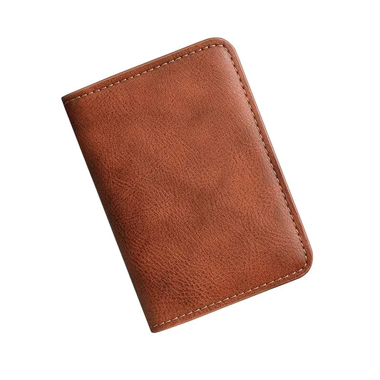 Portefeuille en cuir anti-RFID pour homme, porte-cartes fin et minimaliste, portefeuille extra-plat pour homme avec fenêtre d'identification