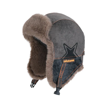 1pc Winter Warm Trapper Pilot Caps for Men,Hunting Warm Ear Flap Russian Winter Ski Cold Weather Bomber Hats