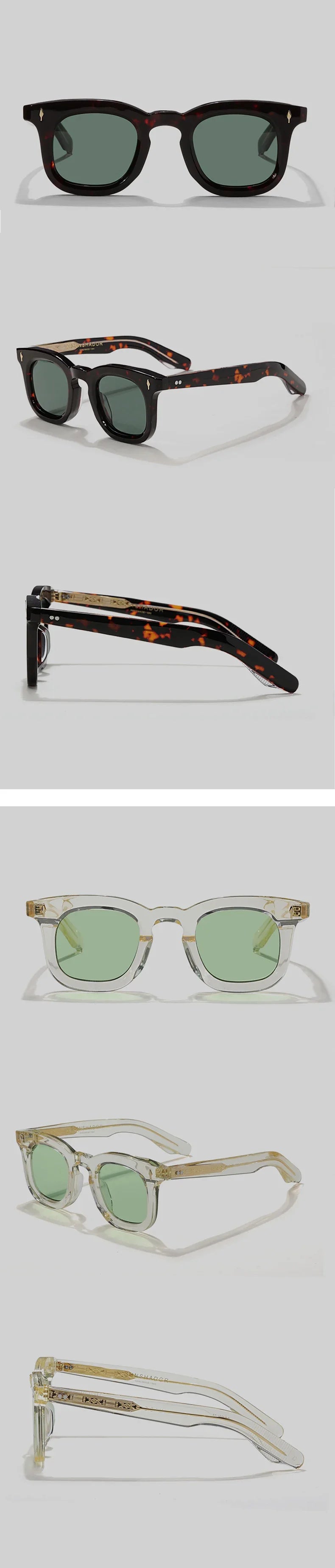 Top Quality Handmade Acetate Round Sunglasses Men Women Classic Sunglasses Outdoor UV400 Protection Glasses Custom Logo Lenses
