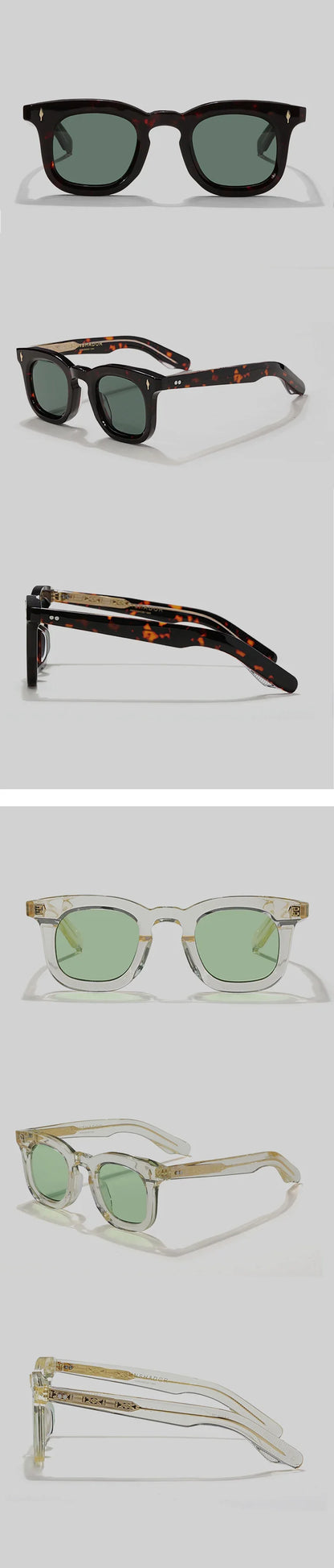 Top Quality Handmade Acetate Round Sunglasses Men Women Classic Sunglasses Outdoor UV400 Protection Glasses Custom Logo Lenses