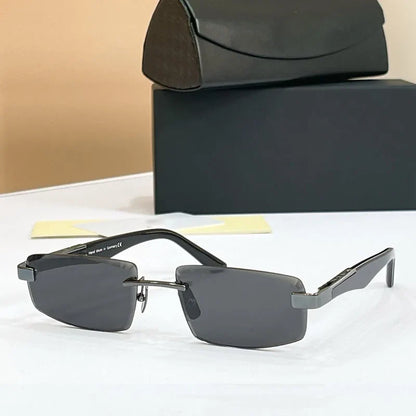 High Quality THE ARTIST II Rectangle Rimless Sunglasses Gradient Germany Design UV400 for Men Women Classcical Vintage Glasses