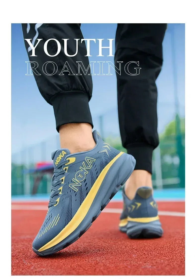 Men's Running Shoes Outdoor Couple Non-Slip Jogging Breathable Cushioning Luxury shoes Trainer Race Sneakers Mesh Off-road Shoes