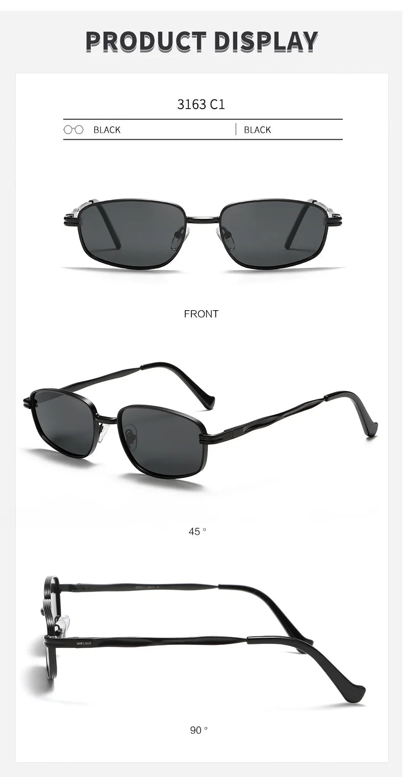 2026 Fashion Small Square Sunglasse Man Personality Brand Steampunk Metal Frame Sunglasses Women Retro Glasses UV400 Eyeglasses