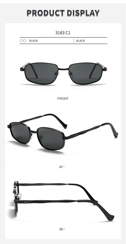2026 Fashion Small Square Sunglasse Man Personality Brand Steampunk Metal Frame Sunglasses Women Retro Glasses UV400 Eyeglasses