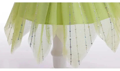 Children Fancy Girls Elf Cosplay Fairy Princess Dress For Kids Carnival Birthday Party Gift Halloween Christmas Dress Up Costume