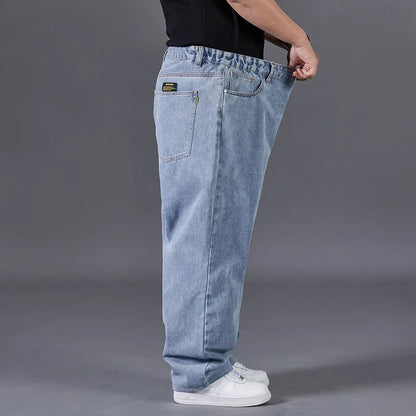 Big Size Jeans Men Good Quality Large Size Jumbo Long Loose Pants Plus Size Loose Jeans Men Wearable Seasons Denim Baggy Jean