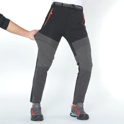 Men's Mountaineering Outdoor Pants with Four-Sided Elastic Quick Drying Pants, Light and Thin Summer Elastic Breathable Quick Dr