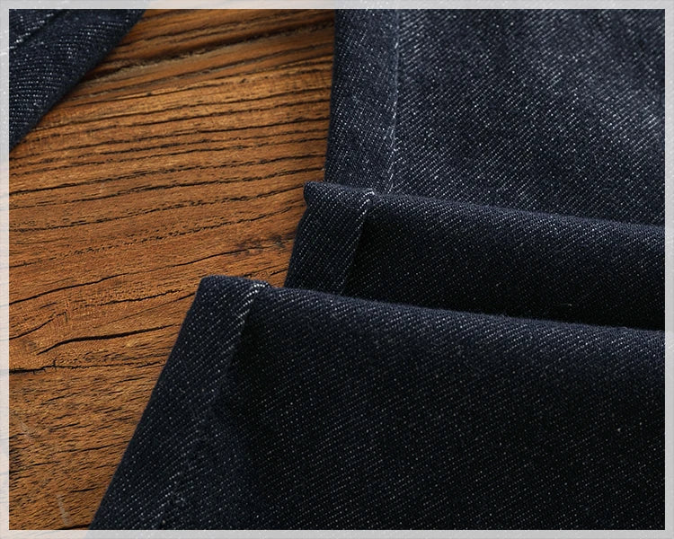 Color fixing process plain wash denim pants men's straight cone four seasons can wear casual pants tide