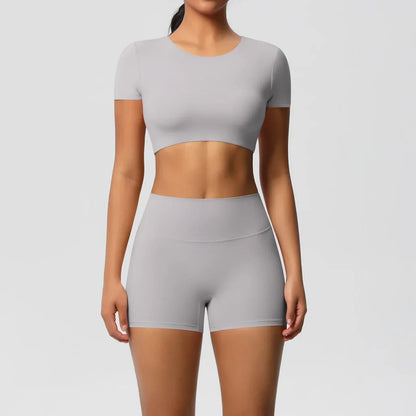 Workout Sportswear 2Pcs Piece Female Women Active Wear Sports Tank Top Women Gym Workout Leggins Booty Bum Leggins