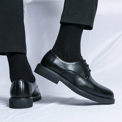 Trend Lace Up Shoes Wedding Dress Footwear Leisure Walk Office Flats New Business Formal Mens Oxford Shoes Leather Casual Shoes