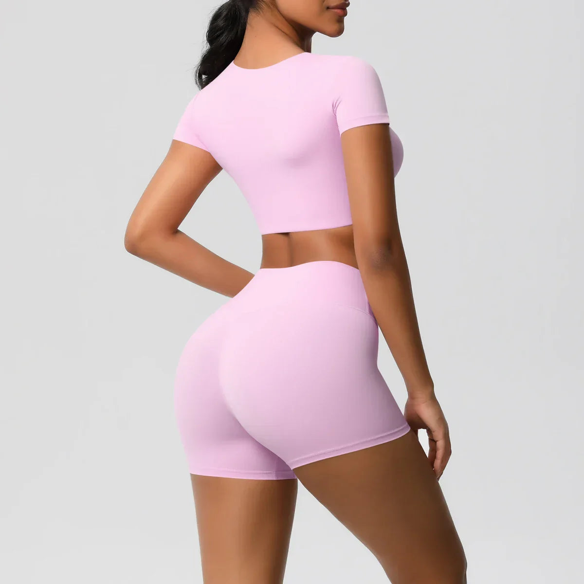 Workout Sportswear 2Pcs Piece Female Women Active Wear Sports Tank Top Women Gym Workout Leggins Booty Bum Leggins
