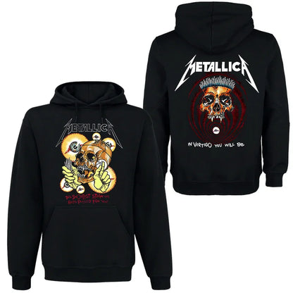 METALLICA Band Rock Dark Wind Hoodie Men's Street Hip Hop Top Comfortable Hooded Sweater Fall_Winter Personality Men's Clothing