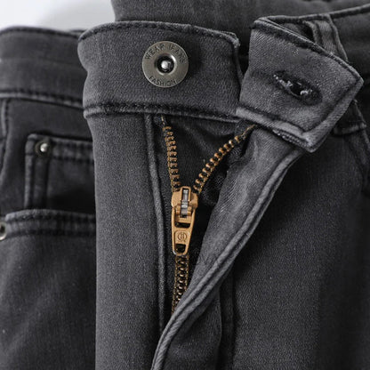 New Women Thick Velvet Jeans Fleece Warm Korean Fashion High Waist Skinny Elastic Pants Jean Casual Legging Winter 2023
