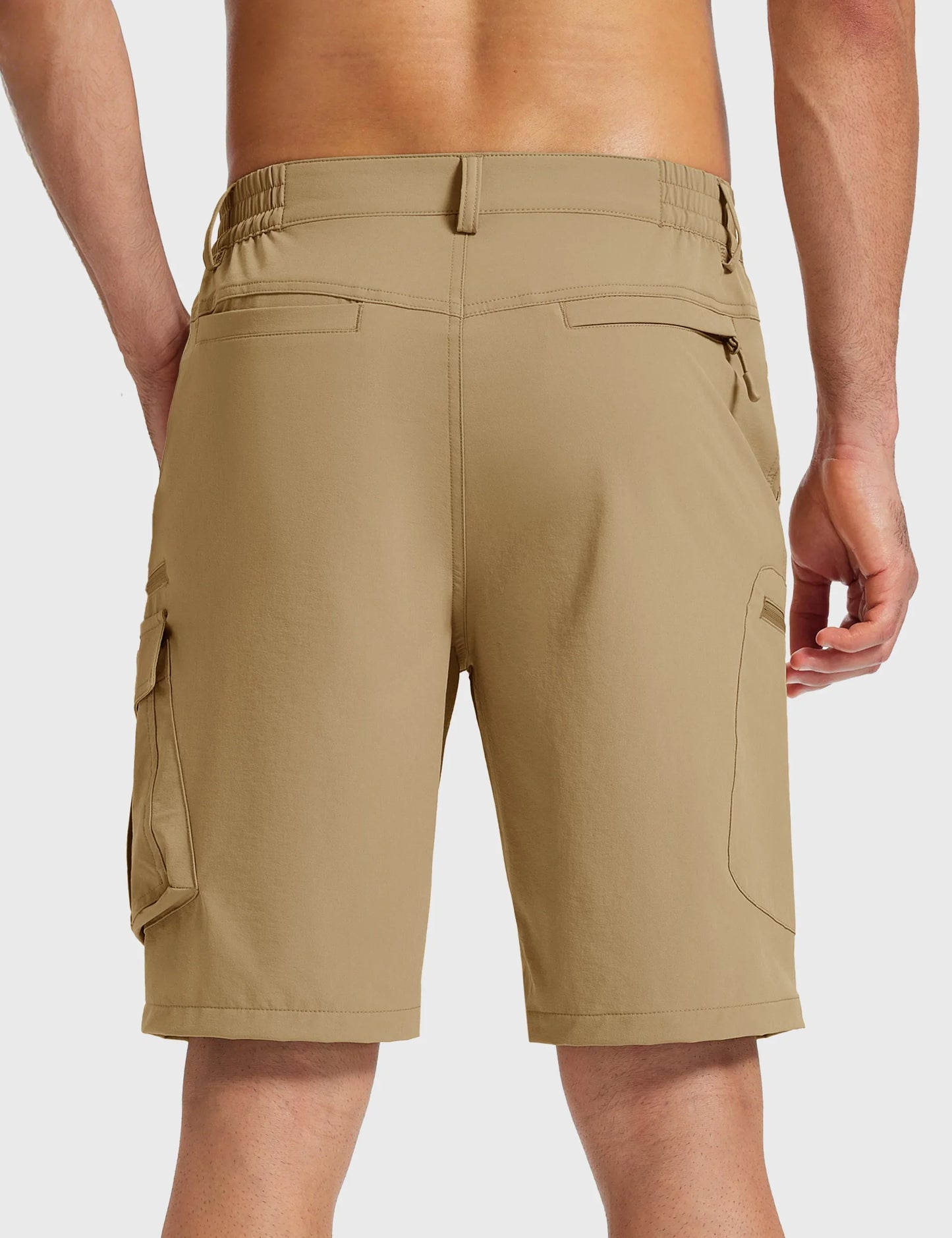 UPF 50+ Hiking Cargo Shorts with 7 Pockets Men 9" Quick Dry Lightweight Nylon Shorts Outdoor Work Shorts Fishing Casual