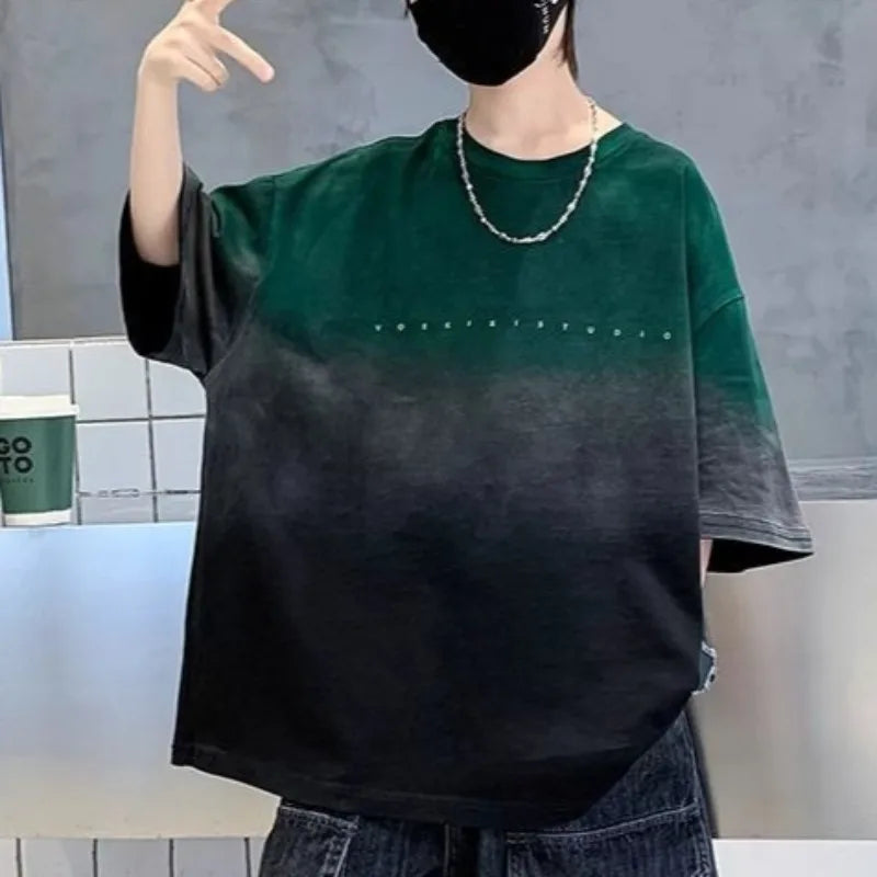 2026 New Boys Summer Streetwear T-Shirt Thin Cotton Casual Summer Half Sleeve Kids Casual Tops