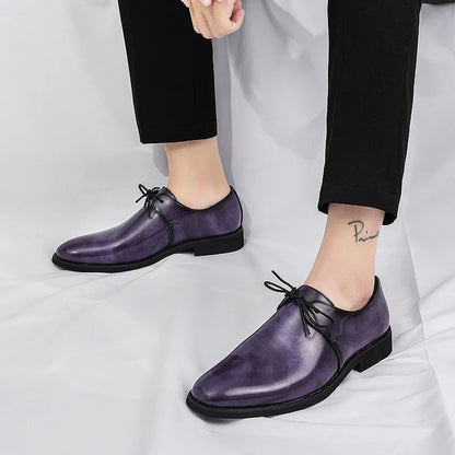New Men's Solid-Color Belt Casual Shoe Are Comfortable And Classic Business Office Fair Dress Shoe Are Fashionable Wedding Shoes