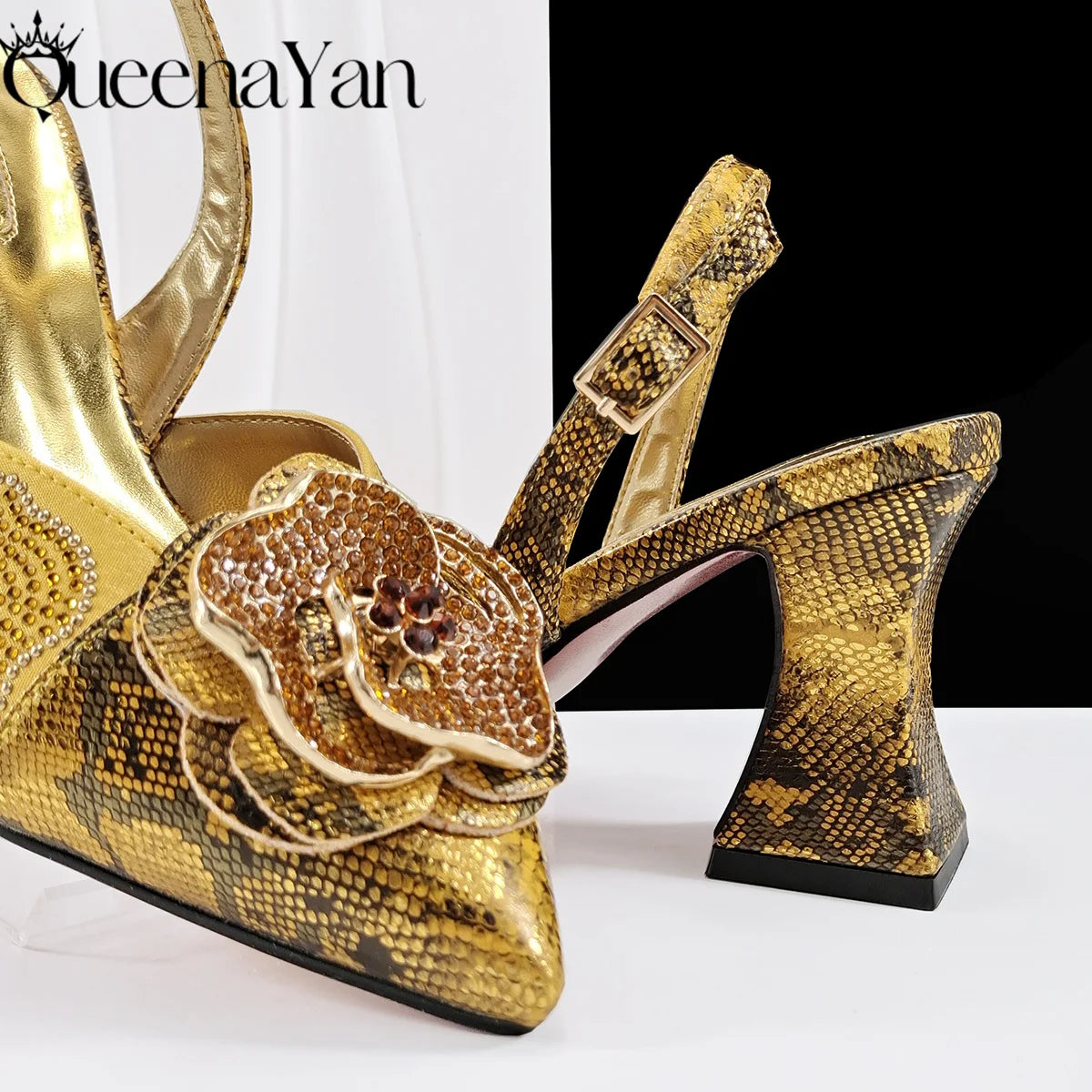 2025 Elegant Lilac Color Women's Heels Handbag Set Rhinestone Embellished Designer Shoes for Weddings Special Events
