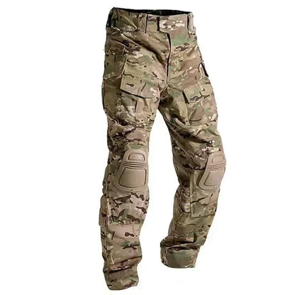 2025 Outdoor Combat Pants +Knee Pads Men Tactical Hunting Pant Camo Pants Quick Dry Sport Multi-pocket Clothes Wear Resistant