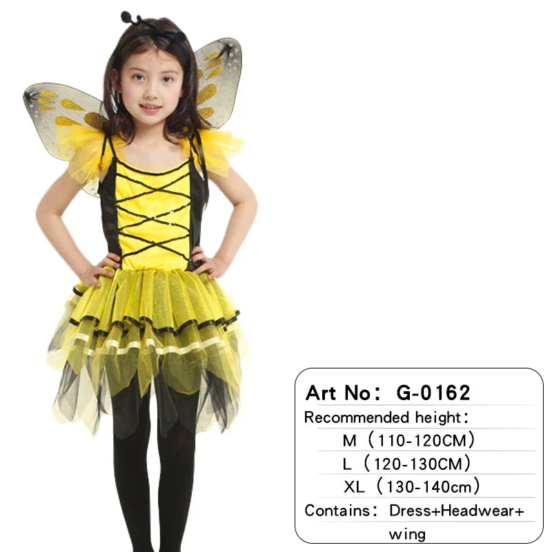 Children's Halloween costumes Girl animal insects dress up to perform bee Polka order ladybug beer show costumes