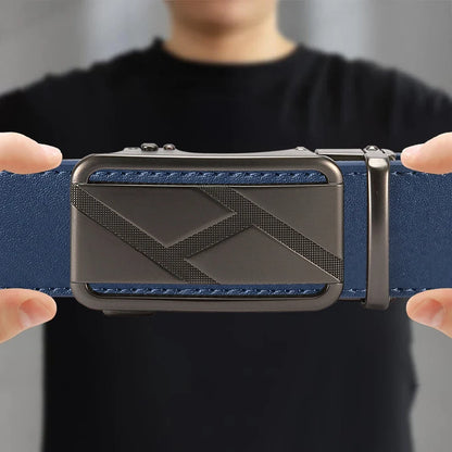 Brand Leather Belts for Men 105cm-135cm Automatic Belt with Ratchet Strap Top Quality Belts Luxury Belts for Men
