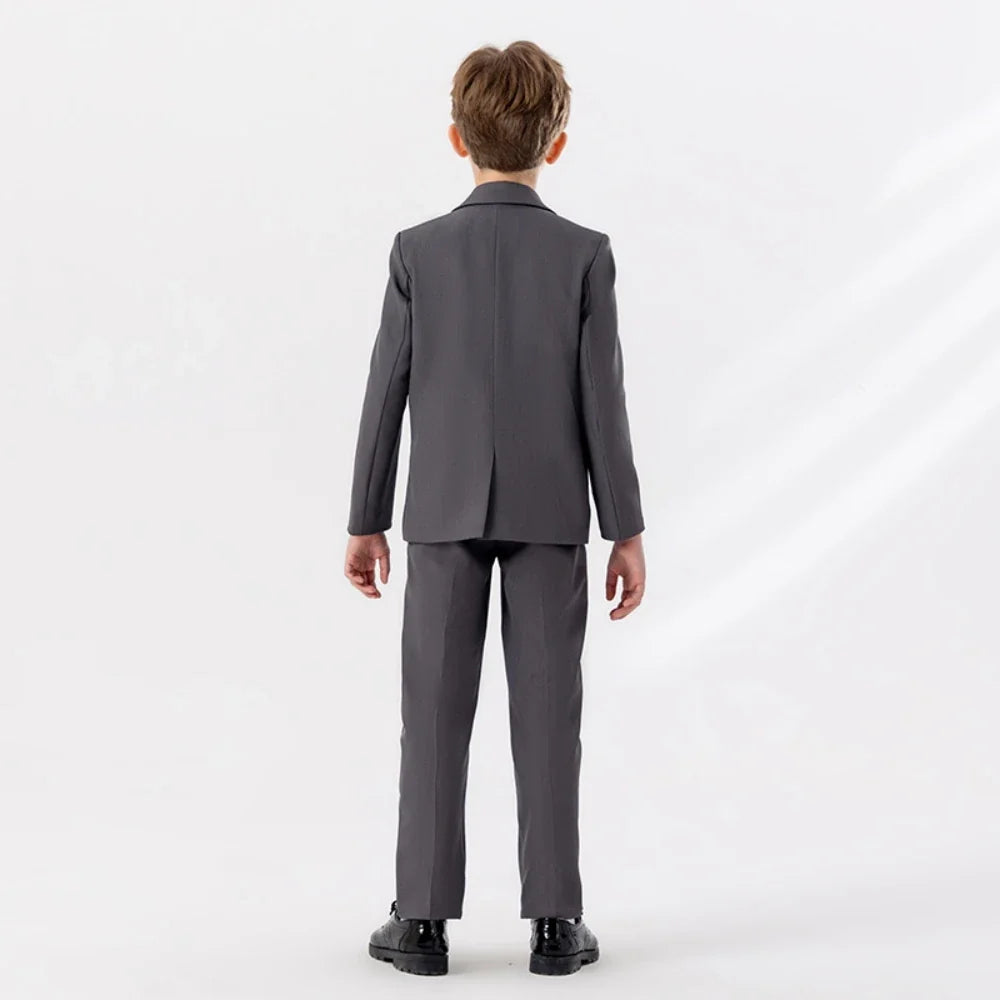 Hot Sale Stylish Boys Suits 3 Pieces For Performance Activities Classy Shawl Neck Child Suit Set Wedding Ring Bearer Outfit