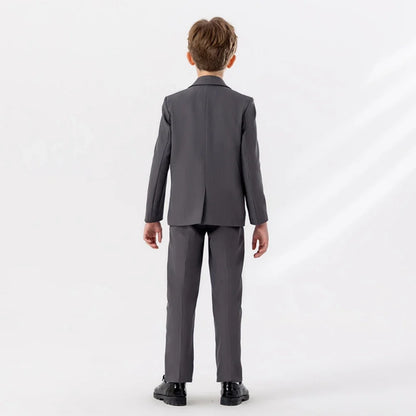 Hot Sale Stylish Boys Suits 3 Pieces For Performance Activities Classy Shawl Neck Child Suit Set Wedding Ring Bearer Outfit