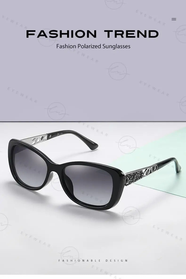 2024 Women's Sunglasses Gradient Polarized Lens Luxury Design Ladies Elegant UV400 Fashion Eyewear Lunette De Soleil Femme