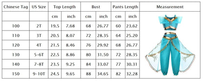 2026 Venice Carnival Rio Canaval Costume Play Jasmine Princess Dress up Girls Birthday Party Fancy Aladdin Role Playing Apparel