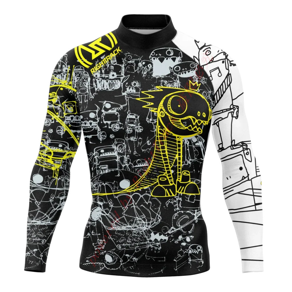 New Summer Men's Rashguard Snorkeling Long Sleeve Surfing Shirts Sunscreen Surf Sweatshirt UV Protection RightTrack Swimwear