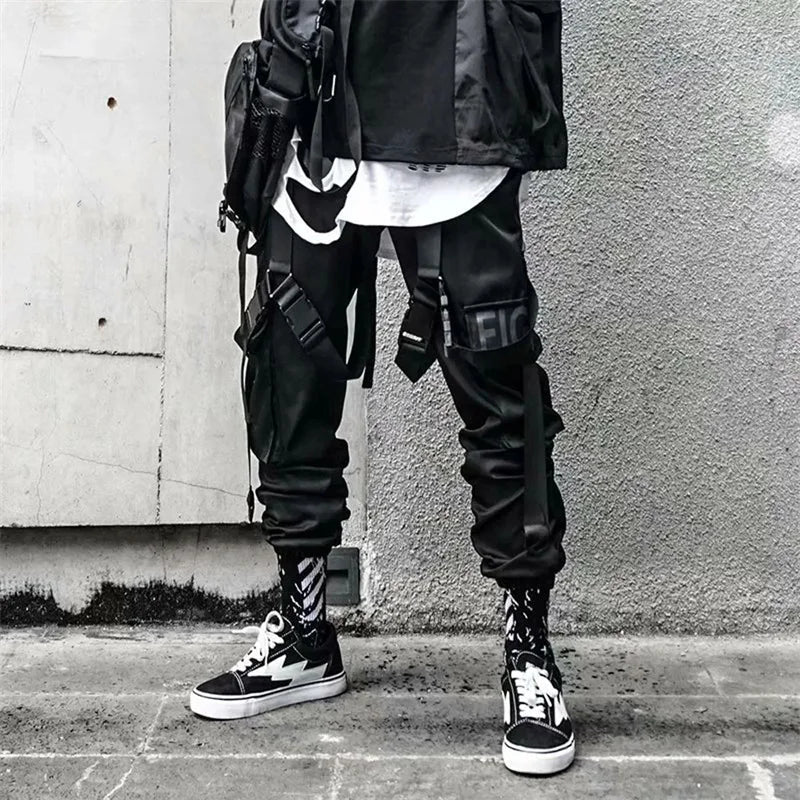 Mens Techwear Sweatpants Y2K Streetwear Jogging Pants Men Hip Hop Street Dance Casual Trousers Vintage Cargo Pant Pantalon Homme