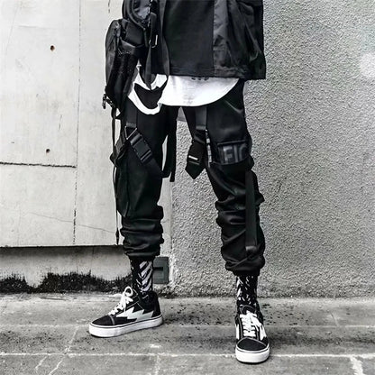 Mens Techwear Sweatpants Y2K Streetwear Jogging Pants Men Hip Hop Street Dance Casual Trousers Vintage Cargo Pant Pantalon Homme
