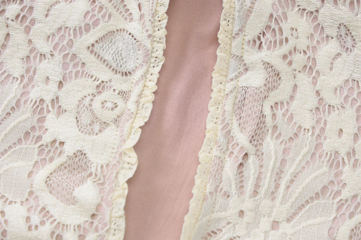 Turtleneck Long Flare Sleeve Patchwork Lace Hollow Out Button Sexy Mini Dress 2025 Spring Women Clothes Party Nightclub