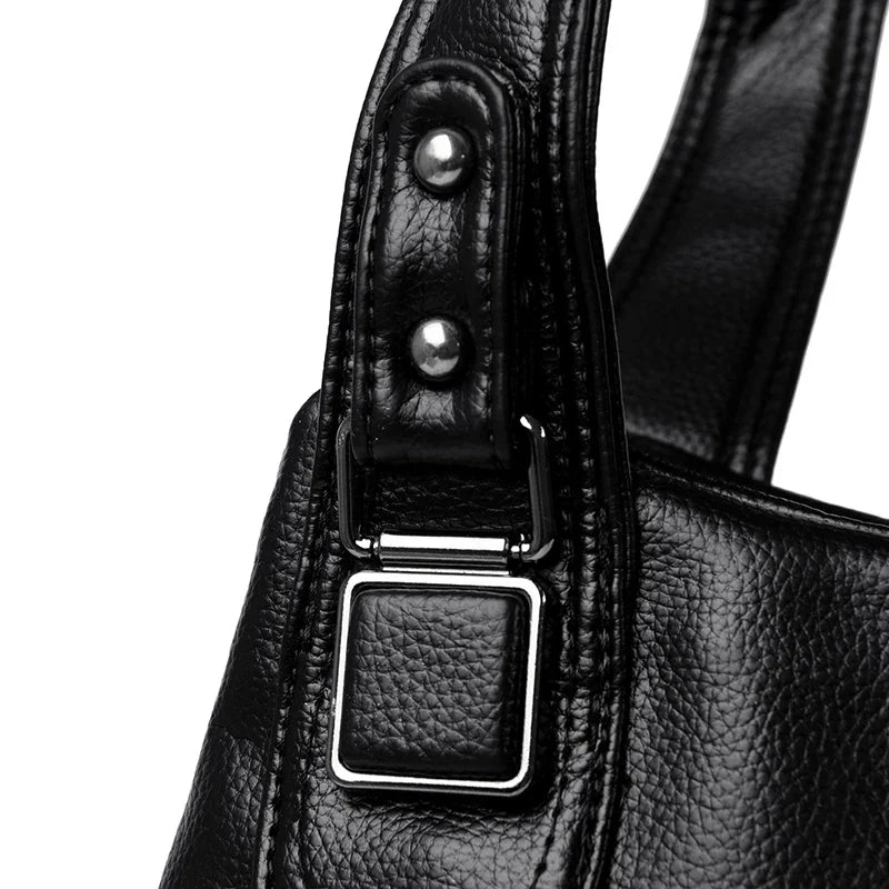 100% Genuine Leather Women Handbag Fashion Girls Top-Handle Bucket Bag Soft Cowhide Female Shoulder Bags Women Crossbody Bag Sac